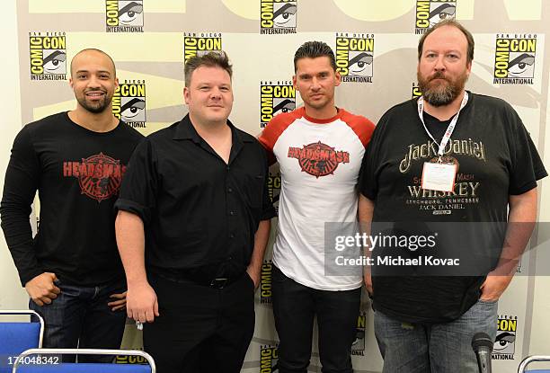 Producer and publisher Edwin Mejia, producer Sean Patrick O'Rielly, writer and director Vlad Yudin and artist Tim Bradstreet attend the "ARCANA...