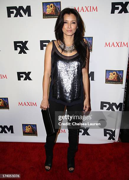 Actress Kelly Hu attends the Maxim, FX and Home Entertainment Comic-Con Party on July 19, 2013 in San Diego, California.