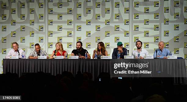 Writer/producer Michael Hirst, actors Travis Fimmel, Katheryn Winnick, Clive Standen, Jessalyn Gilsig, Gustaf Skarsgard, George Blagden, and History...