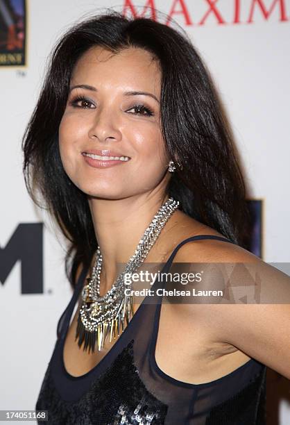 Actress Kelly Hu attends the Maxim, FX and Home Entertainment Comic-Con Party on July 19, 2013 in San Diego, California.