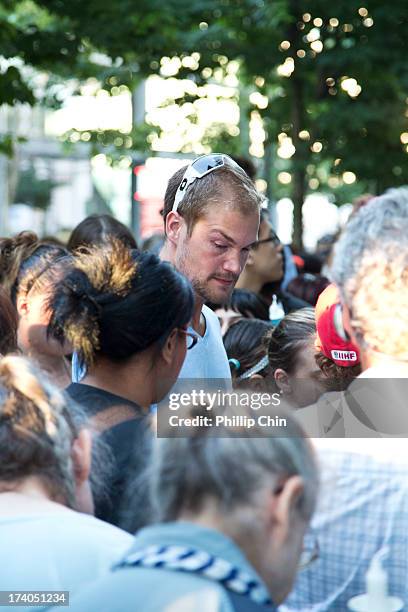 Cousin Richard Moneith attends Candle Light Vigil for Cory Monteith at the Fairmont Pacific Rim on July 19, 2013 in Vancouver, Canada.