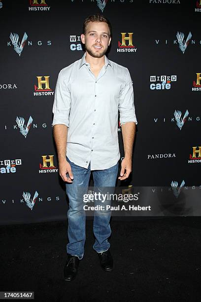 Actor Max Thieriot attends HISTORY's All Hail Vikings Party at WIRED Cafe in the Omni Hotel during Comic-Con 2013 on July 19, 2013 in San Diego,...