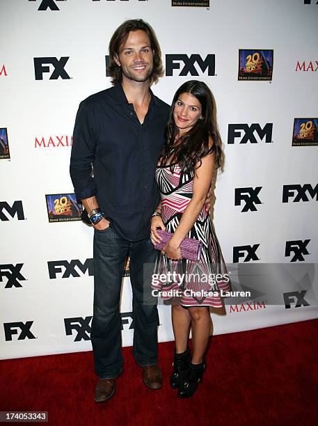Actor Jared Padalecki and his wife Genevieve Padalecki attend the Maxim, FX and Home Entertainment Comic-Con Party on July 19, 2013 in San Diego,...