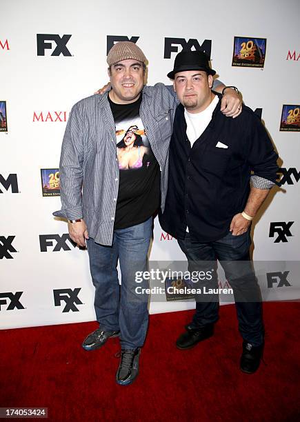 Actor David Zayas and son David Zayas Jr. Attend the Maxim, FX and Home Entertainment Comic-Con Party on July 19, 2013 in San Diego, California.