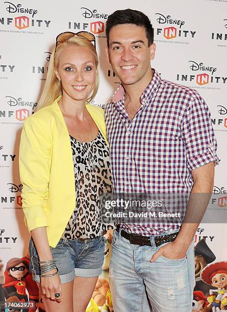 Camilla Dallerup and Kevin Sacre attend an exclusive launch event for upcoming videogame 'Disney Infinity', released nationwide on August 23rd, at...