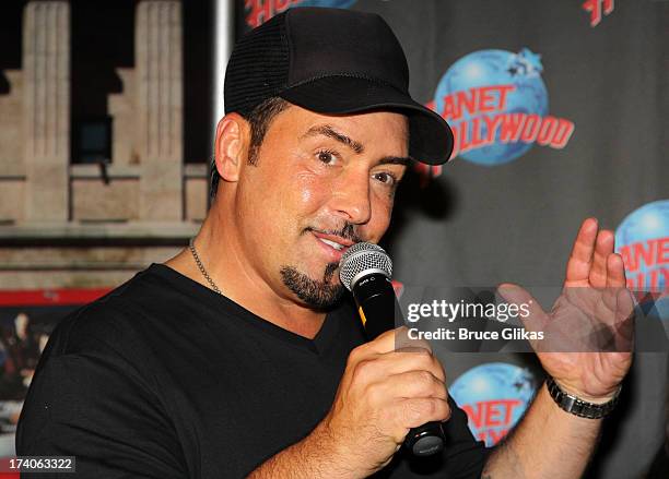 Actor/Writer/Producer Joey Dedio poses at the "Tio Papi" Photo Call at Planet Hollywood Times Square on July 19, 2013 in New York City.