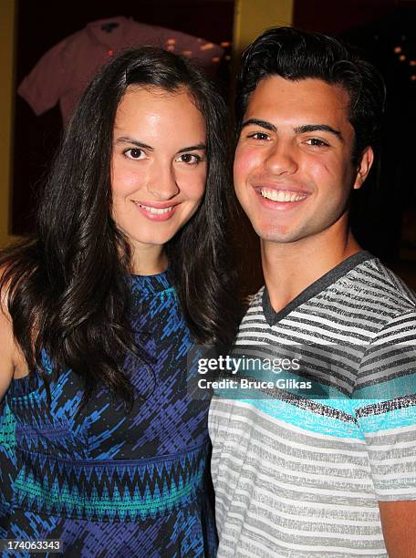 Gabriella Fanuele and David Castro pose at the "Tio Papi" Photo Call at Planet Hollywood Times Square on July 19, 2013 in New York City.