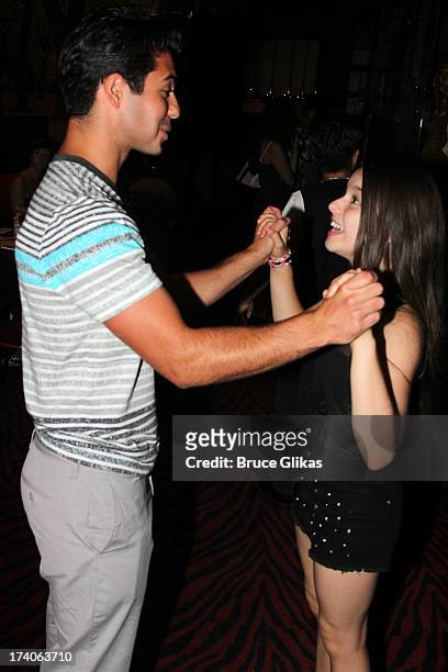 David Castro and Fatima Ptacek at the "Tio Papi" Photo Call at Planet Hollywood Times Square on July 19, 2013 in New York City.