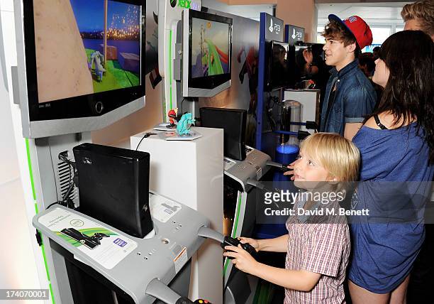 Dan Ferrari-Lane of District 3 attends an exclusive launch event for upcoming videogame 'Disney Infinity', released nationwide on August 23rd, at...