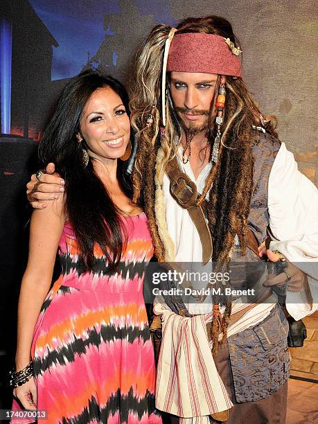 Francine Lewis and Captain Jack Sparrow attend an exclusive launch event for upcoming videogame 'Disney Infinity', released nationwide on August...