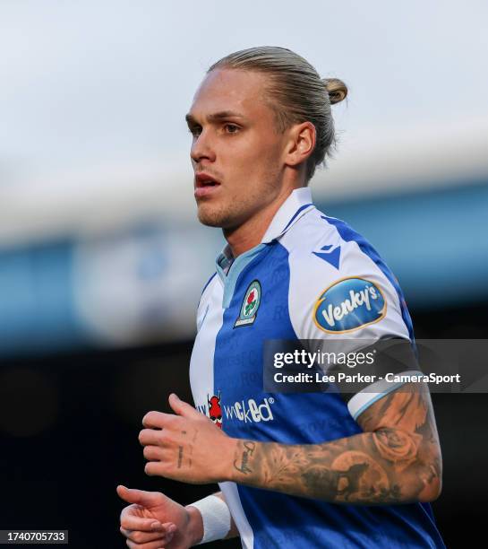 Blackburn Rovers' Arnor Sigurdsson during the Sky Bet Championship match between Blackburn Rovers and Cardiff City at Ewood Park on October 21, 2023...