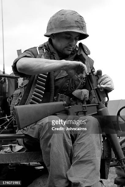 vietnam soldier. - vietnam war stock pictures, royalty-free photos & images