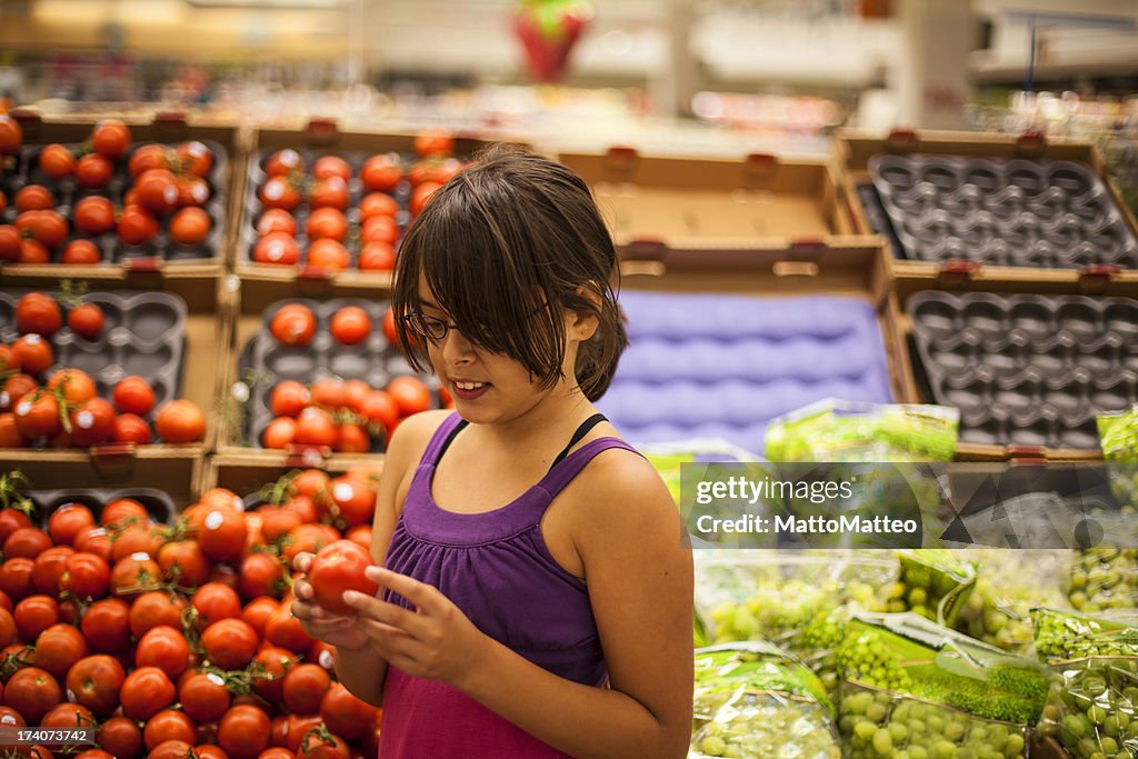 Girl in the supermarket