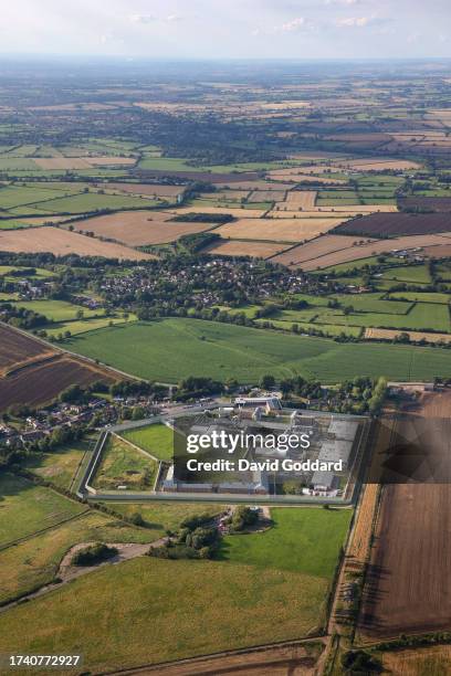 In an aerial view, HM Prison Gartee on August 16 in Warwickshire, United Kingdom.