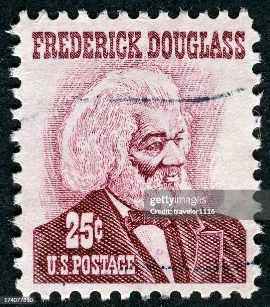 frederick douglass-briefmarke - bürgerrechte für schwarze stock-fotos und bilder