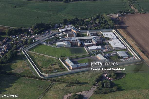 In an aerial view, HM Prison Gartee on August 16 in Warwickshire, United Kingdom.