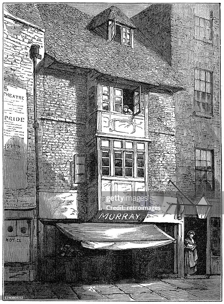 Old Houses in Wych Street, London (illustration)