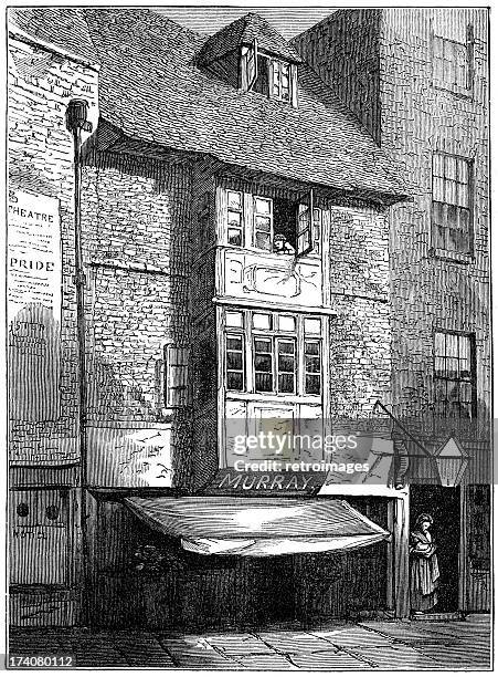 old houses in wych street, london (illustration) - old street london stock illustrations
