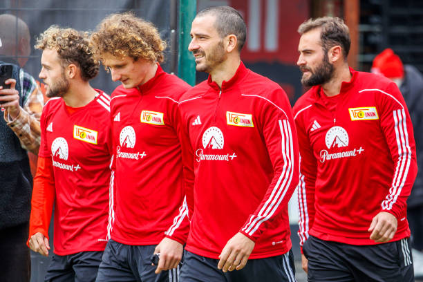 October 2023, Berlin: Soccer: Champions League, before the match Union Berlin - SSC Napoli, training Union Berlin, An der Alten Försterei. Benedict...
