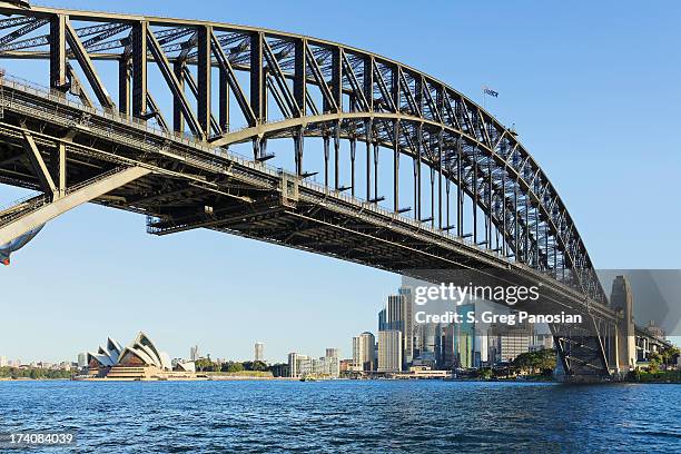 ponte del porto di sydney - sydney harbour bridge foto e immagini stock