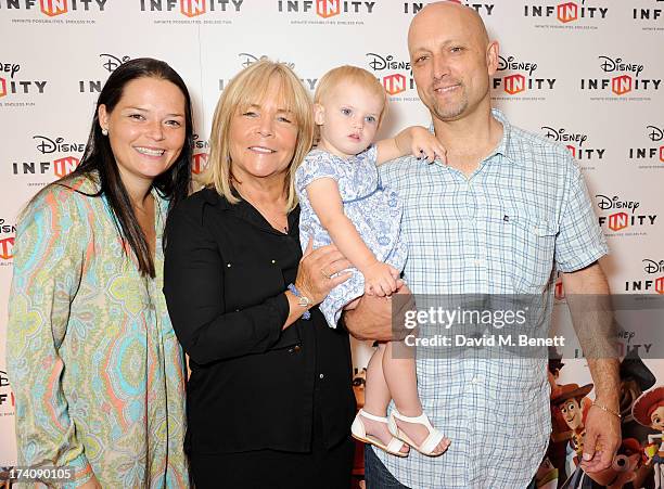 Laura Robson, Linda Robson, daughter Lila and guest attend an exclusive launch event for upcoming videogame 'Disney Infinity', released nationwide on...