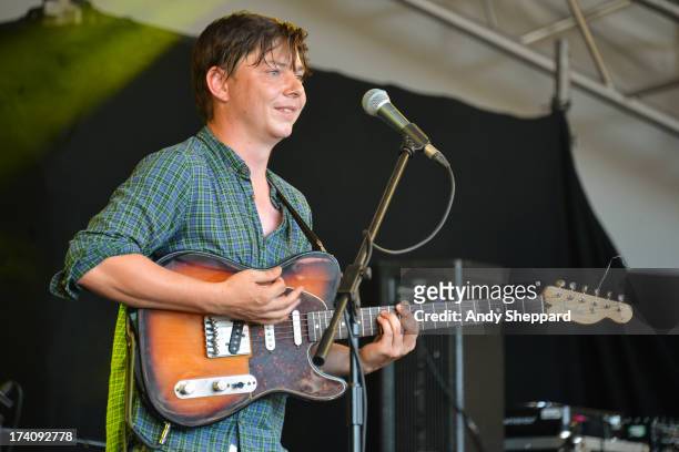 Stephen Black aka Sweet Baboo performs on stage on Day 2 of Latitude Festival 2013 at Henham Park Estate on July 19, 2013 in Southwold, England.