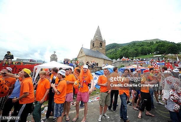 General view of dutch corner during stage eighteen of the 2013 Tour de France, a 172.5KM road stage from Gap to l'Alpe d'Huez, on July 18, 2013 in...