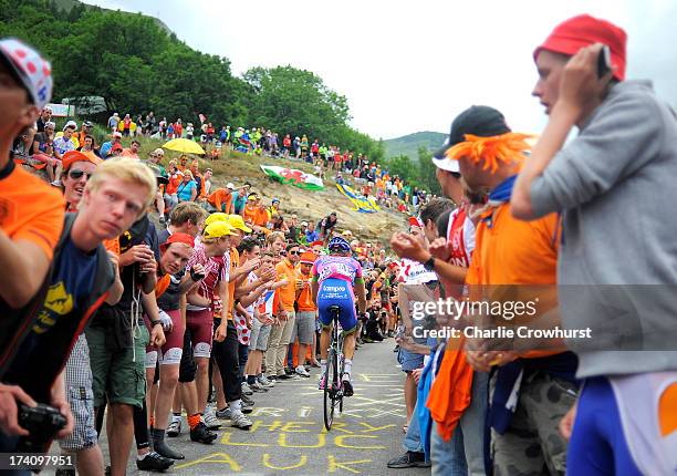 Przemys?aw Niemiec of Team Lampre-Merida makes his way through Dutch corner during stage eighteen of the 2013 Tour de France, a 172.5KM road stage...