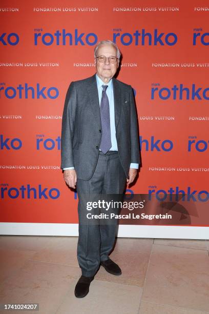 Baron David René de Rothschild attends the Mark Rothko's Retrospective : Opening Night at La Fondation Louis Vuitton on October 17, 2023 in Paris,...