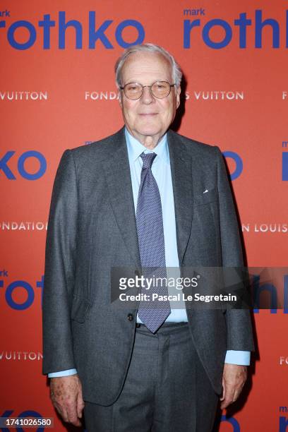 Baron David René de Rothschild attends the Mark Rothko's Retrospective : Opening Night at La Fondation Louis Vuittonon October 17, 2023 in Paris,...