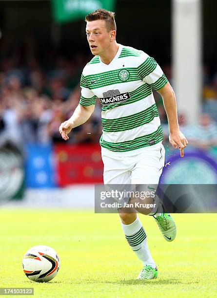 Callum McGregor of Celtic on the run during a pre season friendly match between Brentford and Celtic at Griffin Park on July 20, 2013 in Brentford,...