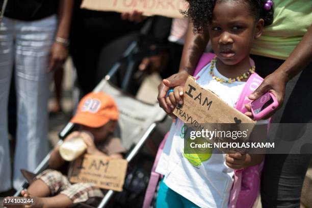 People demonstrate in Washington on July 20 one week after the acquittal of George Zimmerman. Civil rights groups mobilized for protests in cities...