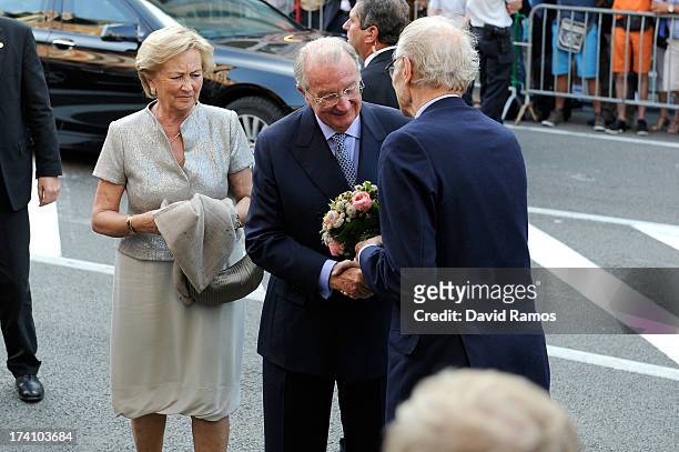 Queen Paola and King Albert II of Belgium attend the concert held ahead of Belgium abdication & coronation on July 20, 2013 in Brussels, Belgium.