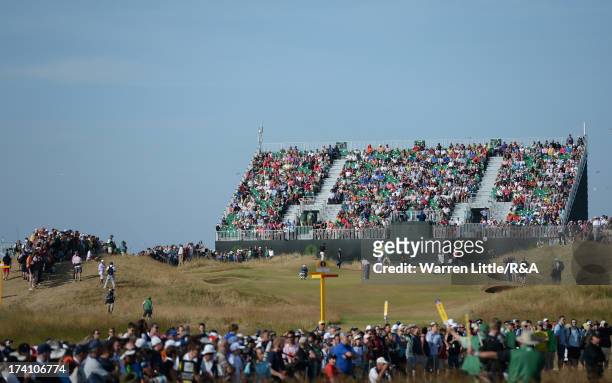 General view of the 13th green during the third round of the 142nd Open Championship at Muirfield on July 20, 2013 in Gullane, Scotland.