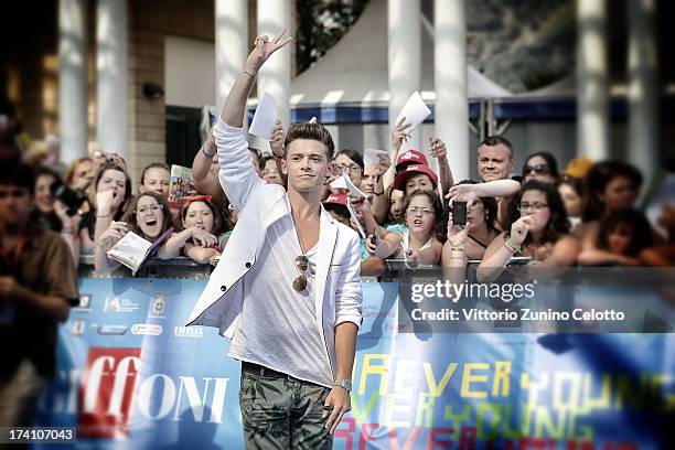 Ruggiero Pasquarelli attends 2013 Giffoni Film Festival blue carpet on July 20, 2013 in Giffoni Valle Piana, Italy.