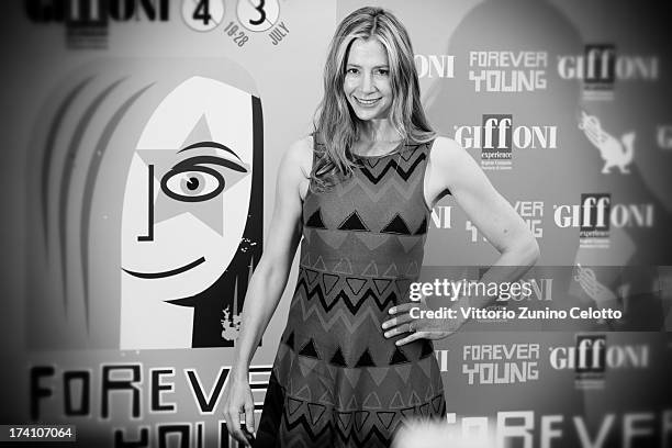 Mira Sorvino attends 2013 Giffoni Film Festival photocall on July 20, 2013 in Giffoni Valle Piana, Italy.