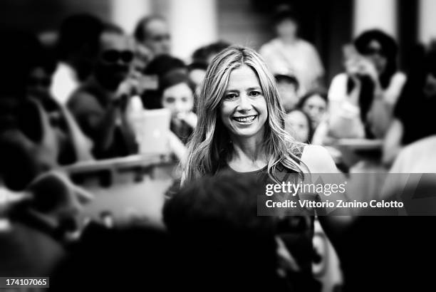 Mira Sorvino attends 2013 Giffoni Film Festival photocall on July 20, 2013 in Giffoni Valle Piana, Italy.