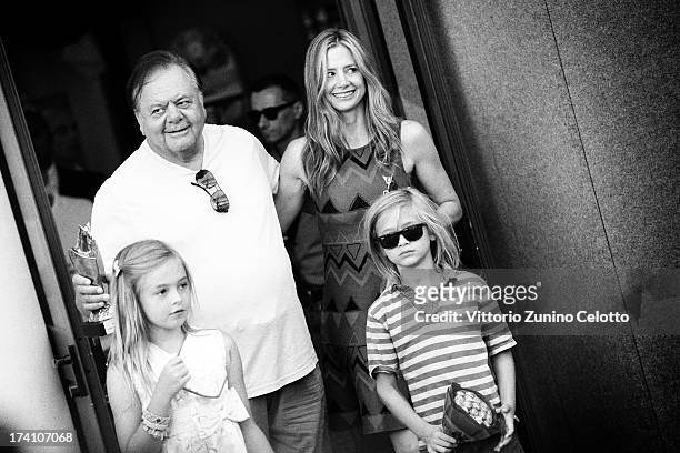 Paul Sorvino, Mira Sorvino, Mattea Angel and Johnny Christopher King attend 2013 Giffoni Film Festival photocall on July 20, 2013 in Giffoni Valle...