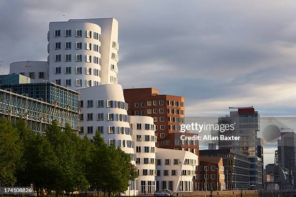 frank gehry's neuer zollhof building complex - dusseldorf germany stock pictures, royalty-free photos & images