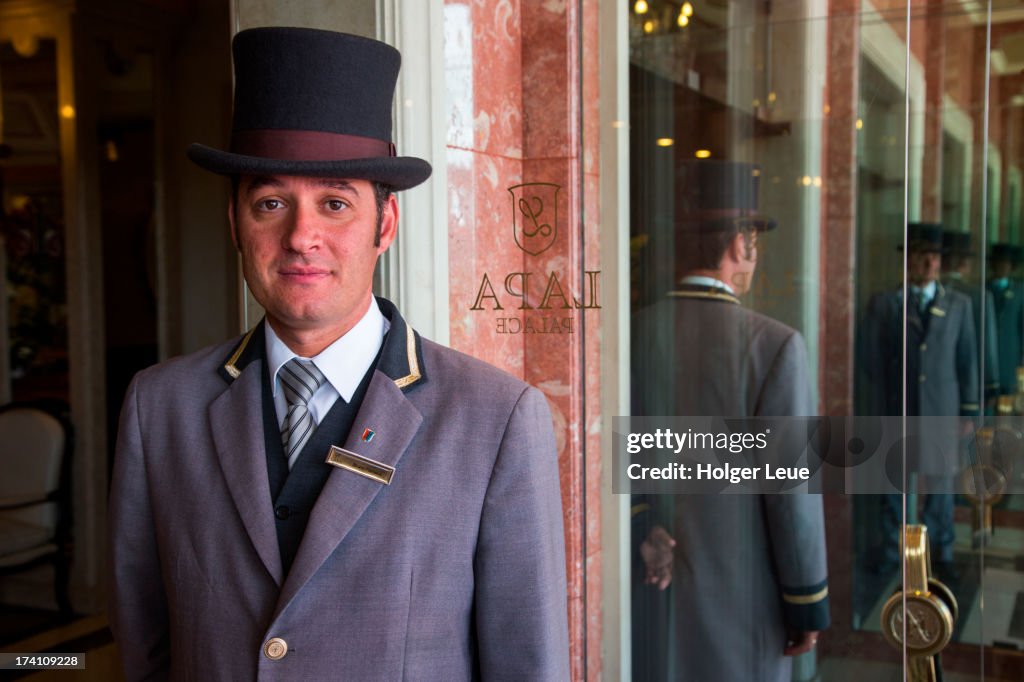 Doorman at Olissippo Lapa Palace hotel