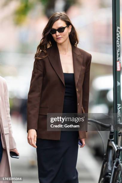 Karlie Kloss is seen in SoHo on October 17, 2023 in New York City.