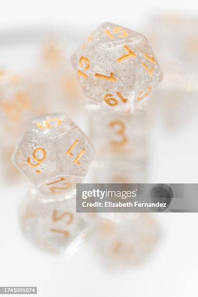 polyhedral dice - dungeon stock pictures, royalty-free photos & images