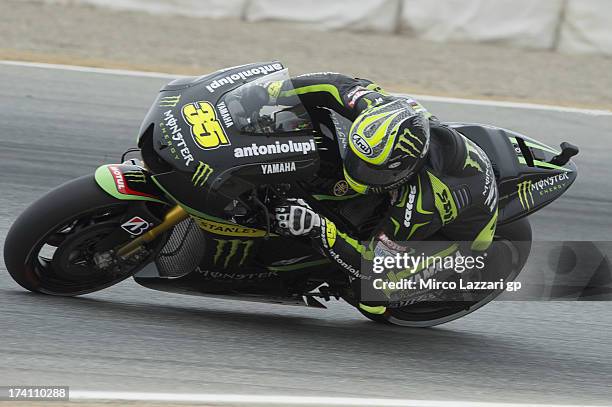 Cal Crutchlow of Great Britain and Monster Yamaha Tech 3 rounds the bend during the MotoGp Red Bull U.S. Grand Prix - Qualifying at Mazda Raceway...