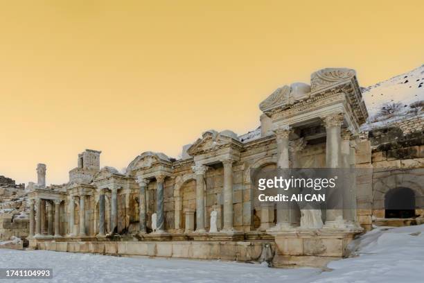 sagalasso ancient city - agora stock pictures, royalty-free photos & images