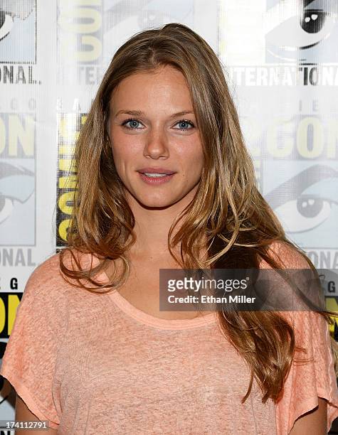 Actress Tracy Spiridakos attends NBC's "Revolution" press line during Comic-Con International 2013 at the Hilton San Diego Bayfront Hotel on July 20,...
