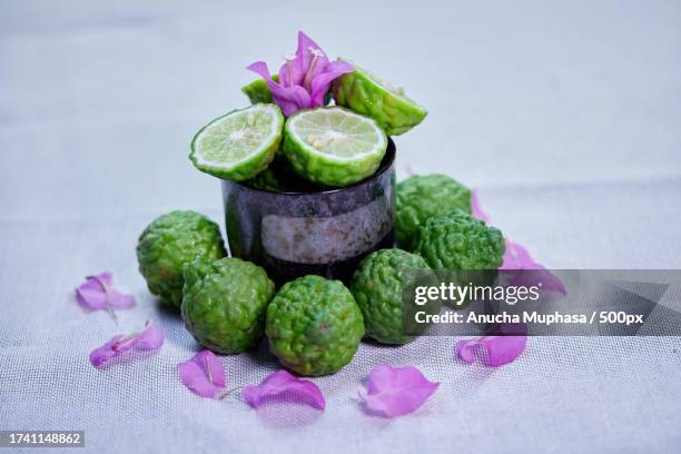 high angle view of food on table - sugar apple stock pictures, royalty-free photos & images