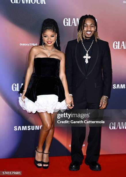 Halle Bailey and DDG attend the Glamour Women of The Year Awards 2023 at One Marylebone on October 17, 2023 in London, England.