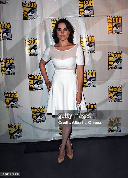 Actress Antje Traue attends the Warner Bros. And Legendary Pictures preview of "Seventh Son" during Comic-Con International 2013 at San Diego...