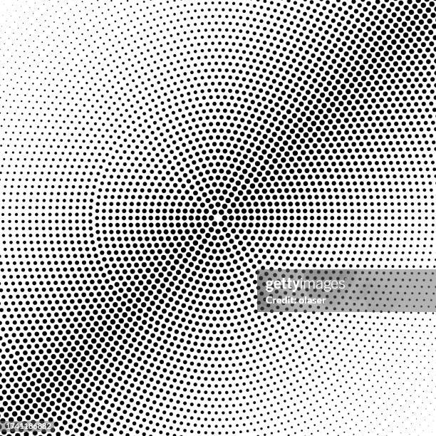 radial dot gradient pattern, from dense to sparse. - vortex tunnel stock illustrations