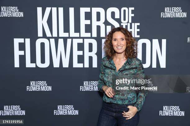 Marie-Sophie Lacarrau attends "Killers of the Flower Moon" VIP Screening at Cinema UGC Normandie on October 17, 2023 in Paris, France.